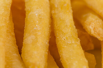 Fried potatoes closeup