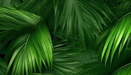 Texture de fond de feuille de forêt tropicale verte - obrazy, fototapety, plakaty