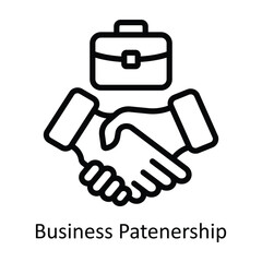 Business partnership vector  outline Design illustration. Symbol on White background EPS 10 File