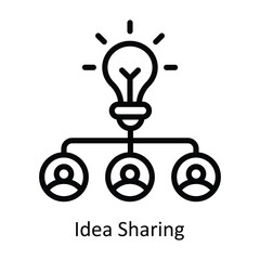 Idea Sharing vector  outline Design illustration. Symbol on White background EPS 10 File © Optima GFX
