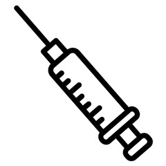 Syringe line icon