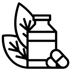 Herbal Medicine line icon