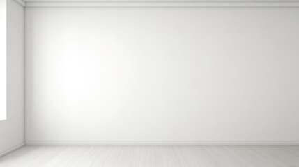 Contemporary minimalist empty interior with blank wall. Generative Ai
