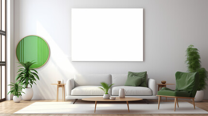 Modern style living room background design renderings, 3D rendering
