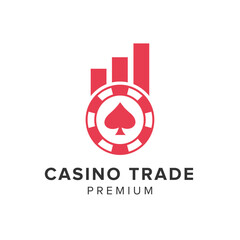 casino trade logo vector icon illustration