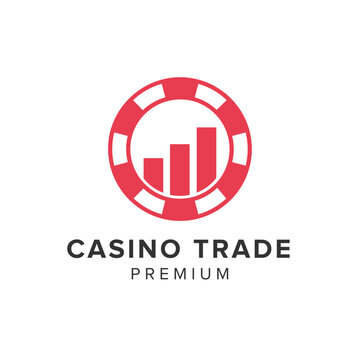 casino trade logo vector icon illustration