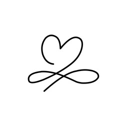 Hand lettering love heart infinity