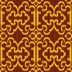 Ikat tribal Indian seamless pattern ethnic aztec fabric carpet mandala ornament native boho motif...
