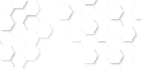 Abstract background with hexagon, modern abstract vector polygonal pattern. Futuristic abstract honeycomb technology white background. Luxury white hexagon pattern.