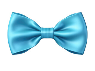 blue bow tie isolated on transparent background