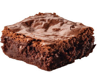 chocolate cake, brownie isolated on transparent background