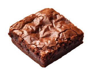 chocolate cake, brownie isolated on transparent background