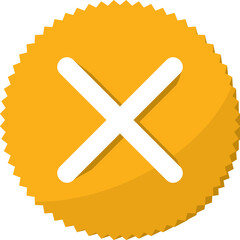 Obraz premium 3d icon isolated on white background. best choice for Delete icon.Blocking symbol.Wrong choice element.Exit sign. Remove concept.Cancel cross sign.Flat design.Vector Illustration