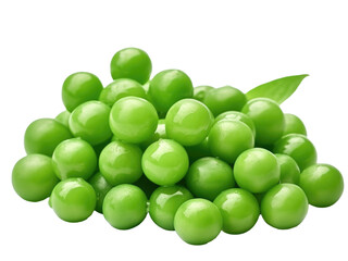 Green peas isolated on transparent  background 