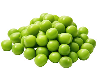 Green peas isolated on transparent  background 