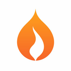 Gas utility gradient line logo. Fire simple icon. Power, strength business value. Design element. Created with artificial intelligence. Ai art for corporate branding, marketing campaign