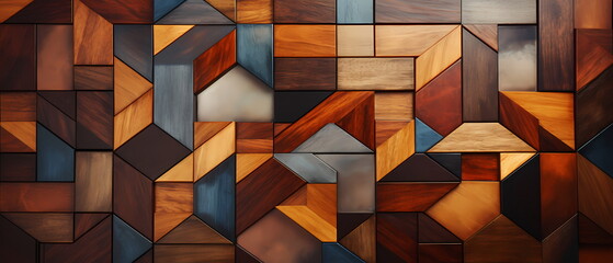 abstract background with triangles in brown and orange colors