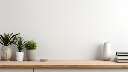 A Minimalist Desk Stands, Sleek and Uncluttered