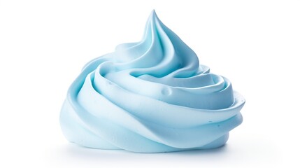 Blue whipped cream, cut out