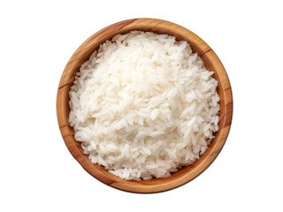bowl of rice isolated on transparent background