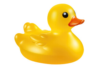 yellow rubber duck  isolated on transparent background