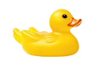 yellow rubber duck  isolated on transparent background