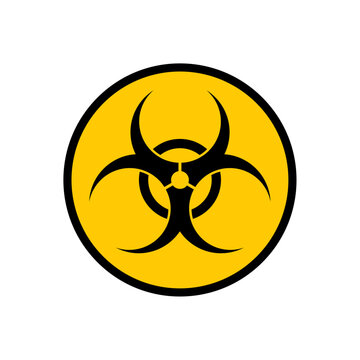 Warning sign of virus. Biohazard sign, Biohazard symbol, Vector illustration
