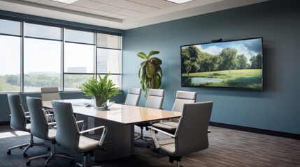 Professional Meeting Point: Contemporary Office Boardroom Ready for Business