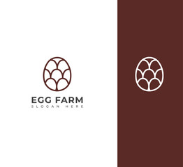 Egg logo, Egg Farm Logo Simple Vector template.
