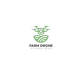 Farm Drone logo, Farm tech logo, Drone technology agriculture logo. Drones for Agriculture logo template. 