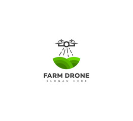 Farm Drone logo, Farm tech logo, Drone technology agriculture logo. Drones for Agriculture logo template. 