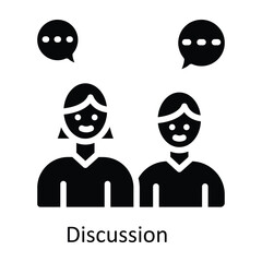 Discussion vector  solid Design illustration. Symbol on White background EPS 10 File