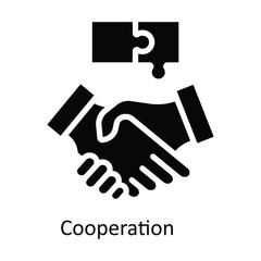 Cooperation vector  solid Design illustration. Symbol on White background EPS 10 File