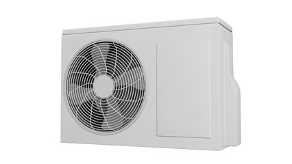 Fototapeta premium White wall air conditioner on isolated background, alpha png