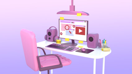 Computer isolated 3d render illustration
