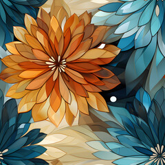 Breathtaking vector illustration geometric flower background - Generated by AI