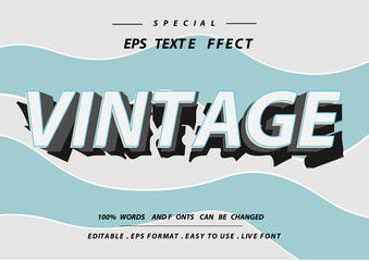 Vintage style editable text effect