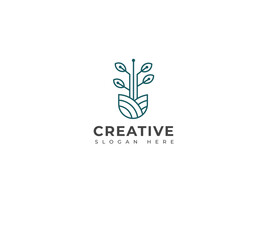 Agriculture tech logo, Leaf agri tech logo vector Agriculture Logo Template Design.