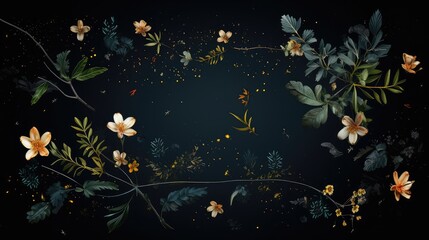 floral space spring holiday top view illustration card flower, decoration green, nature design floral space spring holiday top view