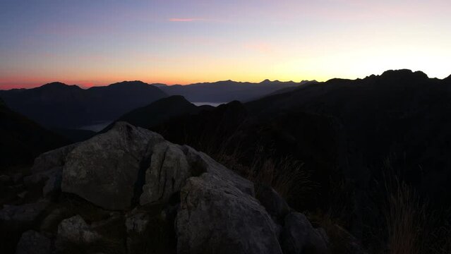 Sunrise in the Albanian Alps, Prokletije mountains