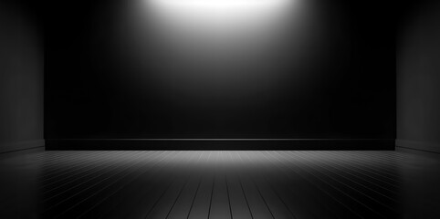 dark empty room with spotlights