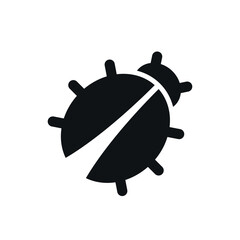 Bug symbol, bad code icon. Isolated vector pictogram.