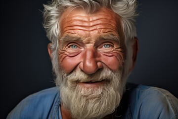 Portrait Of Smiling Old Man With Clean Teeth