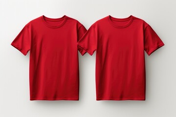 Realistic Male Red Tshirts With Copy Space, Created Digitally