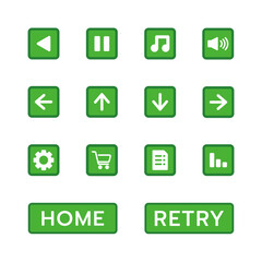 green border icons set for games, website and all kind of purpose