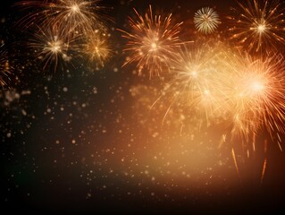 Fototapeta premium Abstract firework background with free space for text. Generative AI