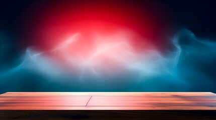 Abstract Background with red and blue gradient and smoke.