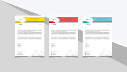 Company Letterhead with Geometric Element