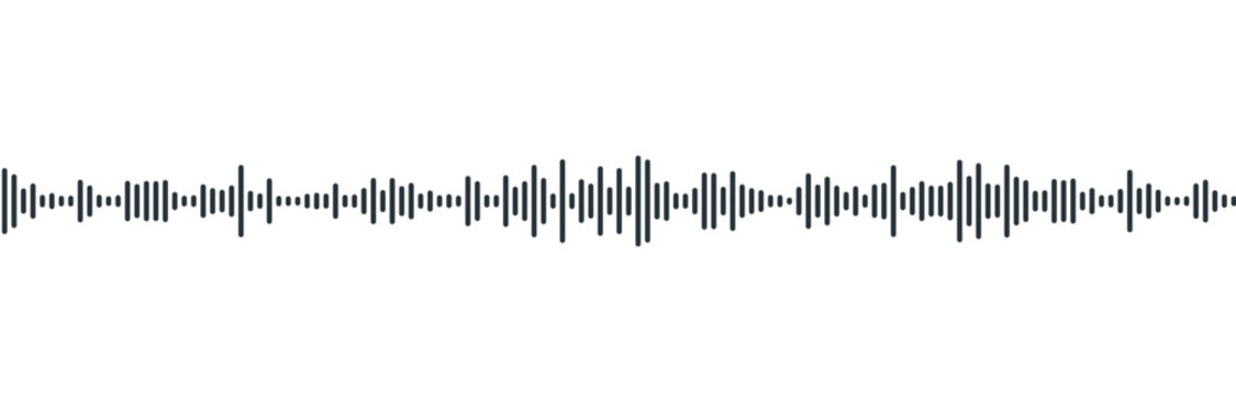 podcast sound waveform pattern for radio audio, music player, video editor, voise message in social media chats, voice assistant, recorder. vector illustration