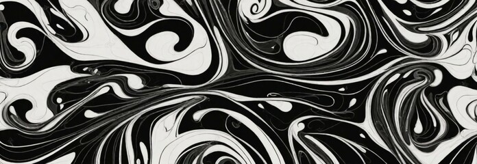 Abstract, curve, shape pattern, Illustration, alternating overlapping, orderly arrangement background, black and white, banner, website, template, dark.